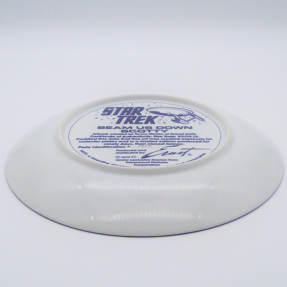 Vintage Star Trek TOS "Beam Us Down Scotty" Plate - Picture 8 of 12